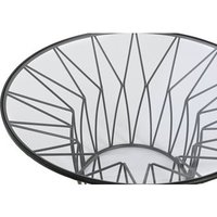 Mesa Centro Metal Cristal 85x85x39cm