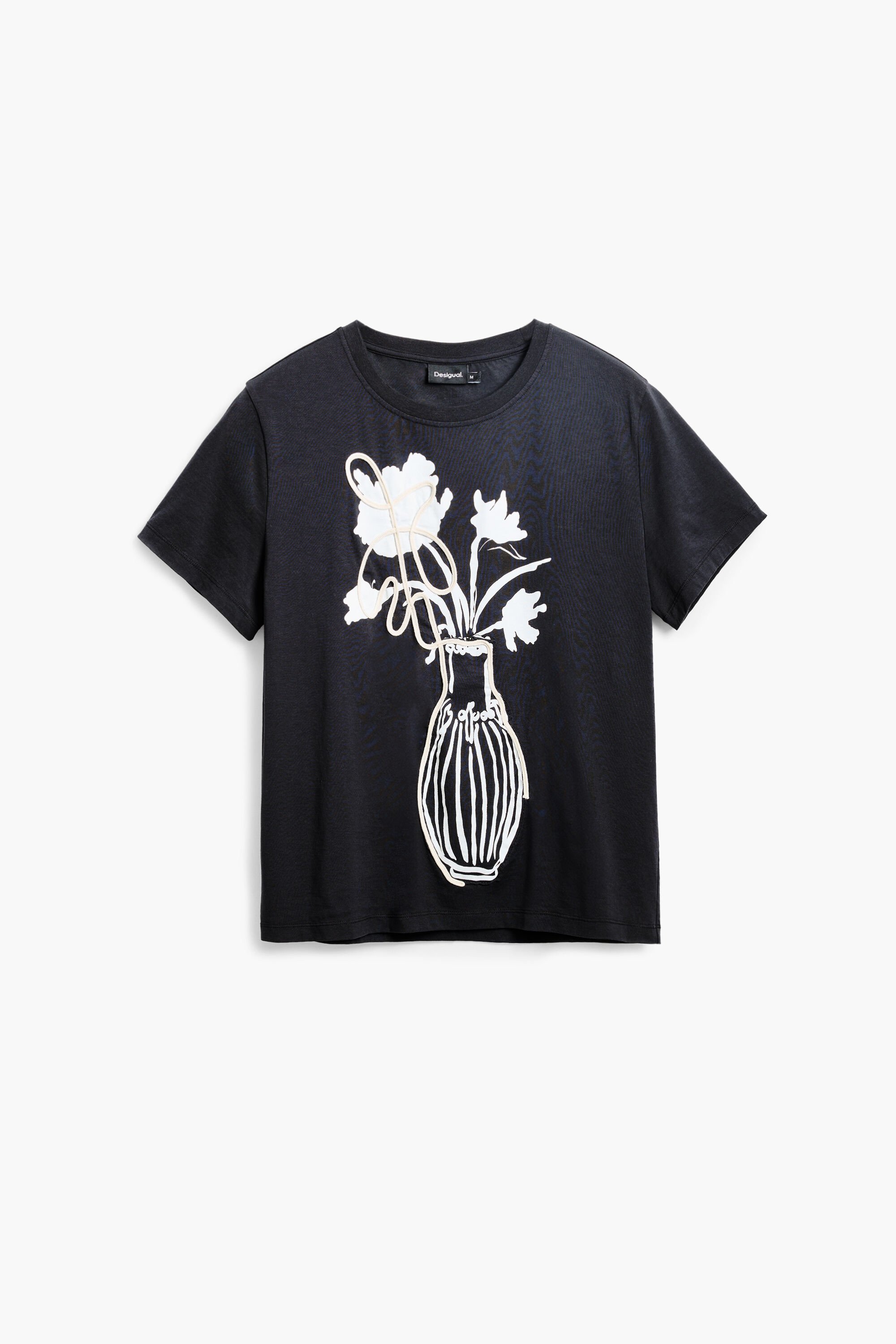 Camiseta lisa Desigual jarrón fehombre