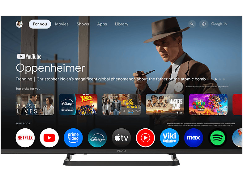 Televisor PEAQ PTV 40GF-5025C 40" Full HD Google TV Smart DVB-T2 HDR10 Dolby Audio