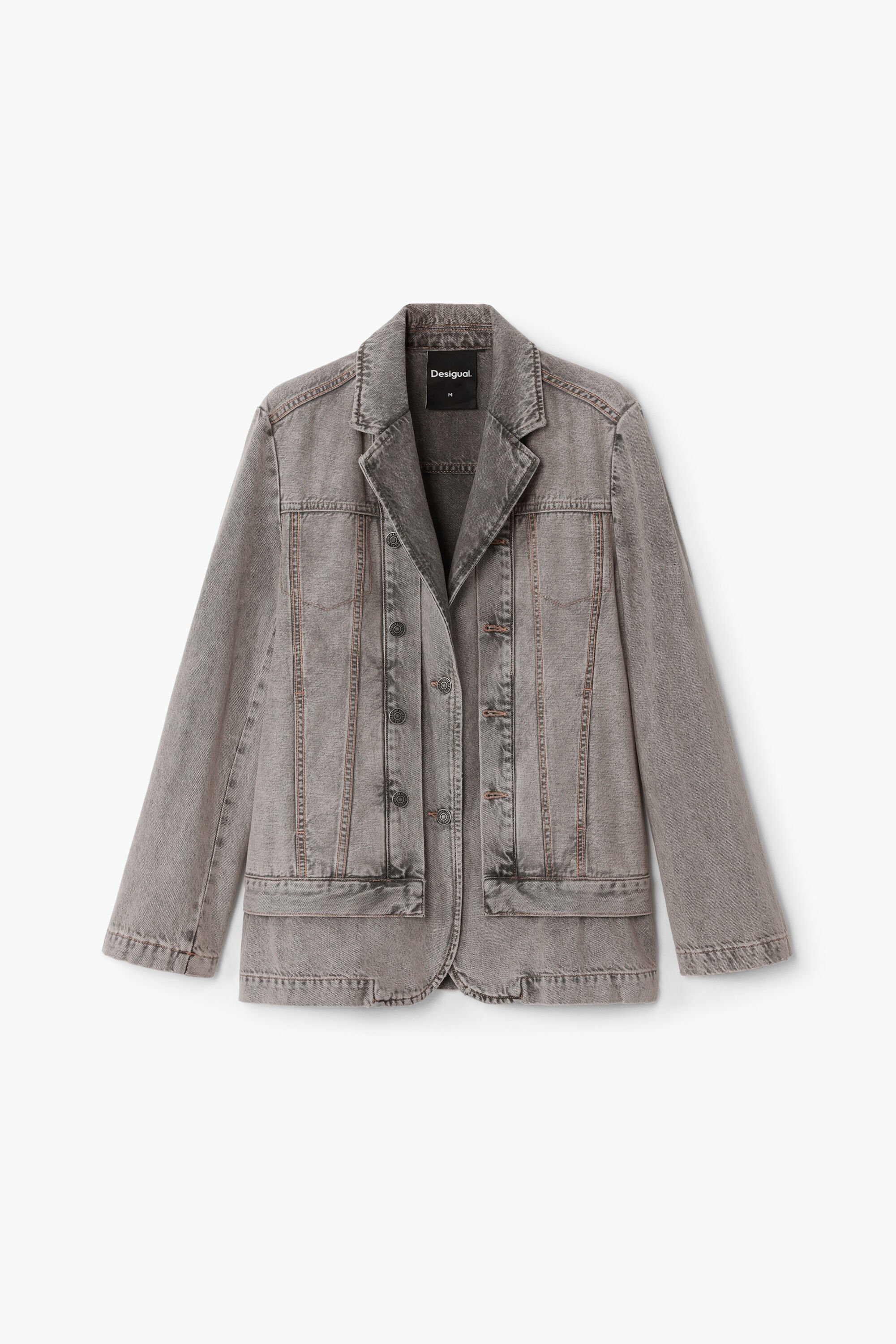 Blazer de Mezclilla Desgastada para Hombre