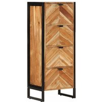 Mueble de Baño Vidaxl Madera Maciza de Acacia y Hierro 40x30x100 Cm 