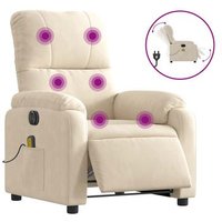 Sillón Reclinable de Masaje Eléctrico con Tela de Microfibra