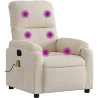 Sillón Reclinable De Masaje Tela De Microfibra