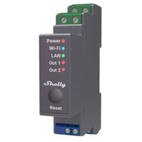 Shelly Pro 2PM Interruptor de Relé WiFi de 2 Canales con Medidor de Energía