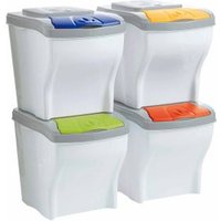 Set 4 Cubos de Basura "Poker" 20 Litros Bama