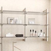 Emuca Lote De Soportes Para 5 Estantes De Cristal - Estructura Zero