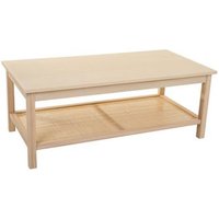Mesa de centro de madera y rejilla