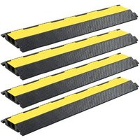 Rampas Protectoras de Cables de Goma para 2 Canales (4 Unidades)