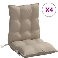 Cojines para Silla Respaldo Bajo (4 Unidades) Vidaxl