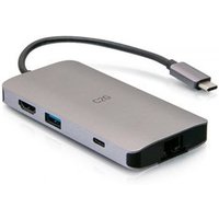 Base USB-C 8 en 1 con HDMI, Ethernet, 2 USB-A, Lector SD y USB-C PD 100W