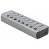 Hub USB 3.2 Gen 1 con 7 Puertos, Carga Rápida y USB-C PD 3.0
