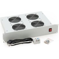Panel de Ventilación Rack 19" Triton Horizontal con 4 Ventiladores y Termostato (RAC-CH-X03-X3)