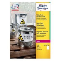 Avery L4775-100 Etiquetas Autoadhesivas Rectangulares Redondeadas Permanentes 100 Piezas