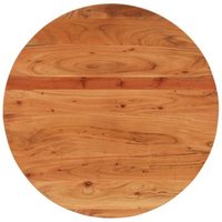 Tablero de Mesa Redondo Madera Maciza Acacia Ø90x3,8 Cm