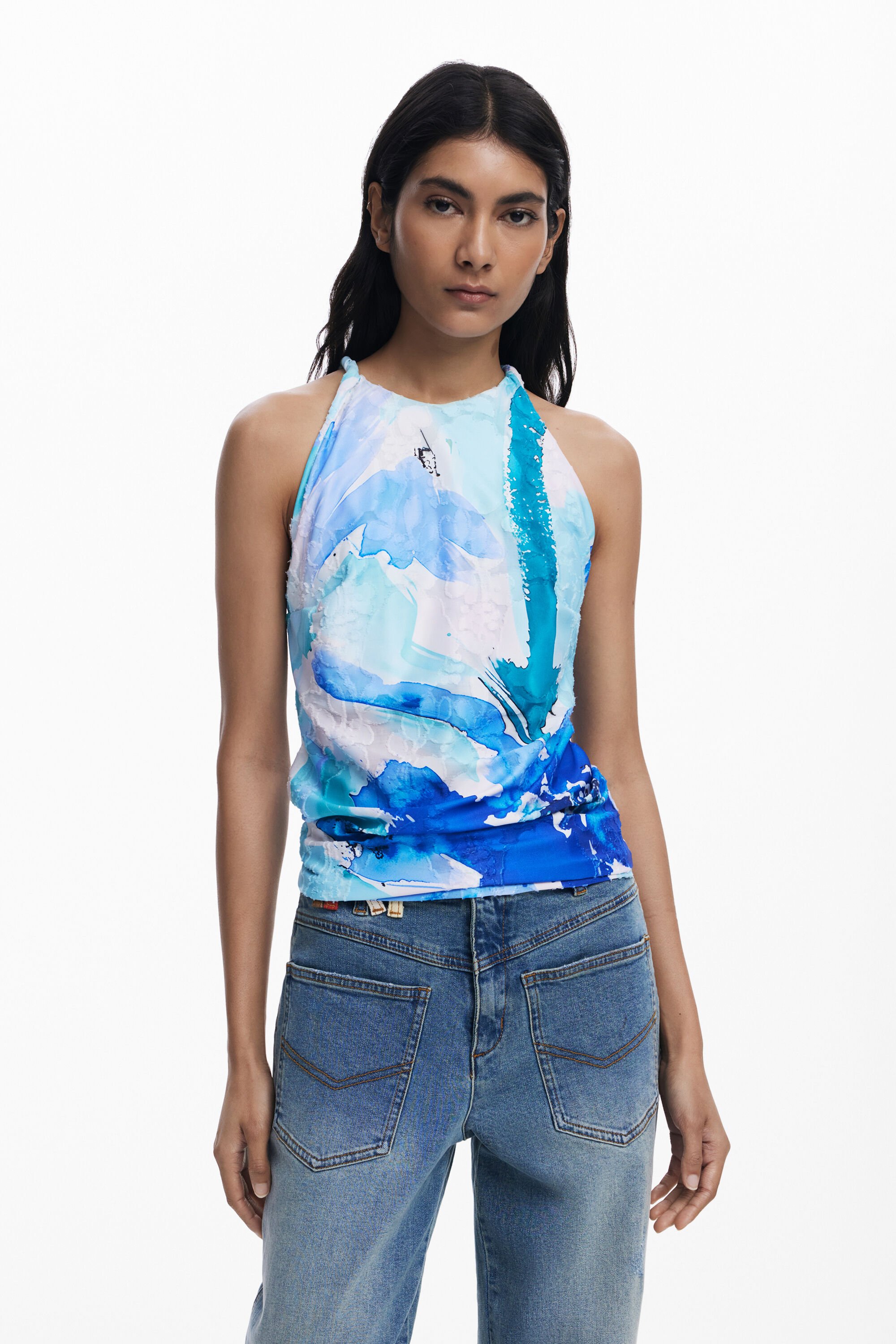Camiseta de Tirantes Flores Hombre