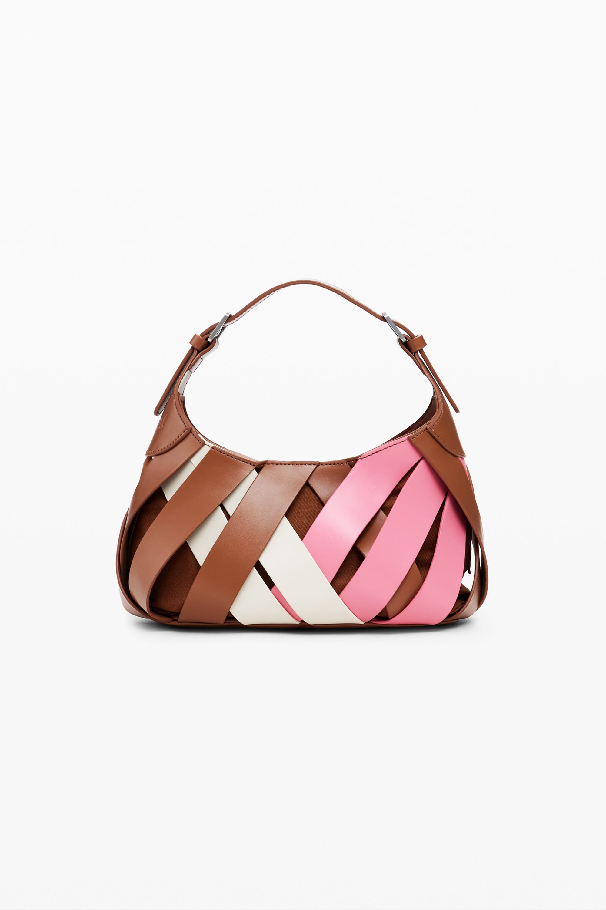 Bolso mediano trenzado efecto piel Desigual