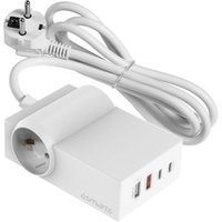 Regleta 2 Tomas + 2 USB-C 65W + 2 USB 24W 4smarts