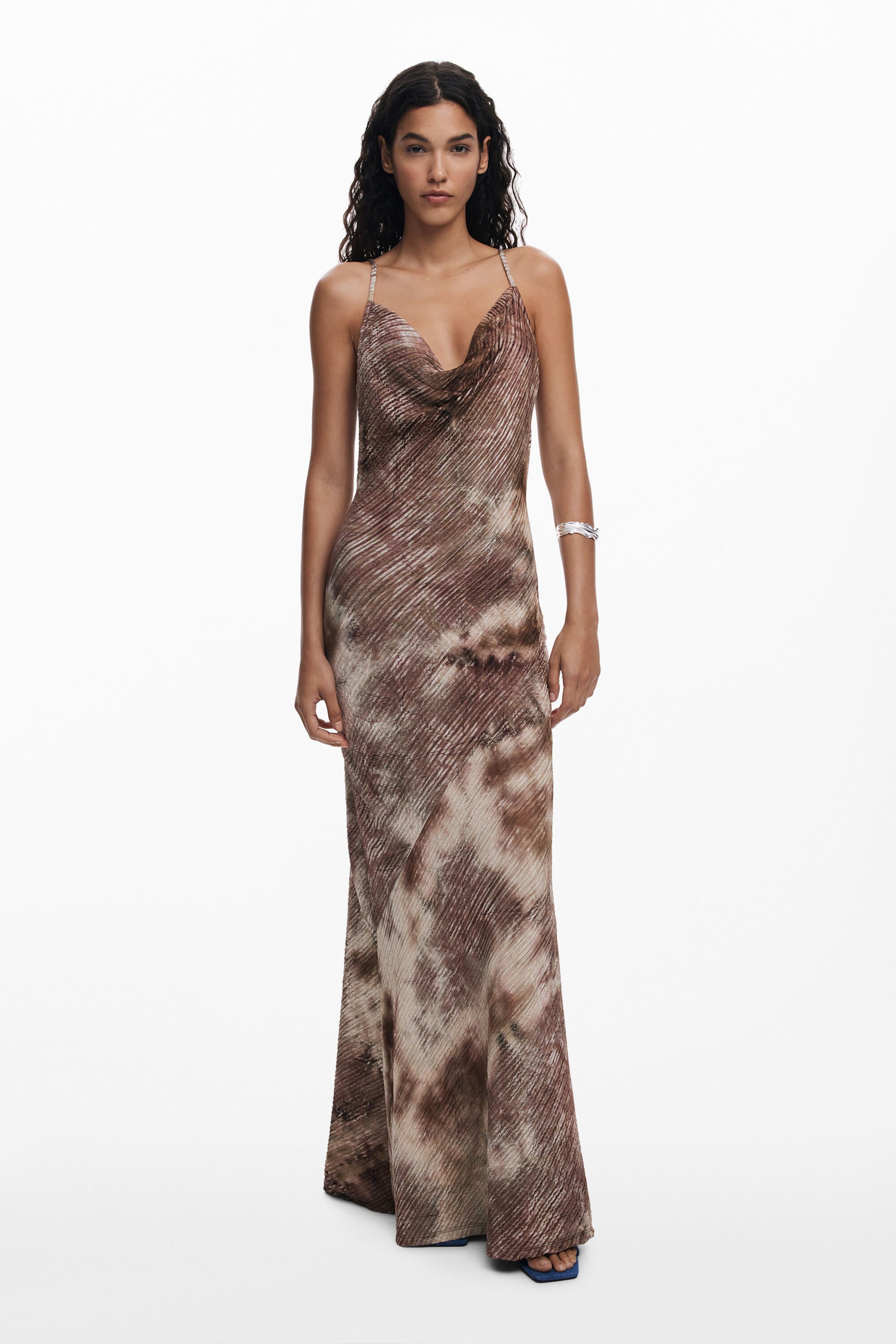 Vestido largo tirantes degradado Desigual