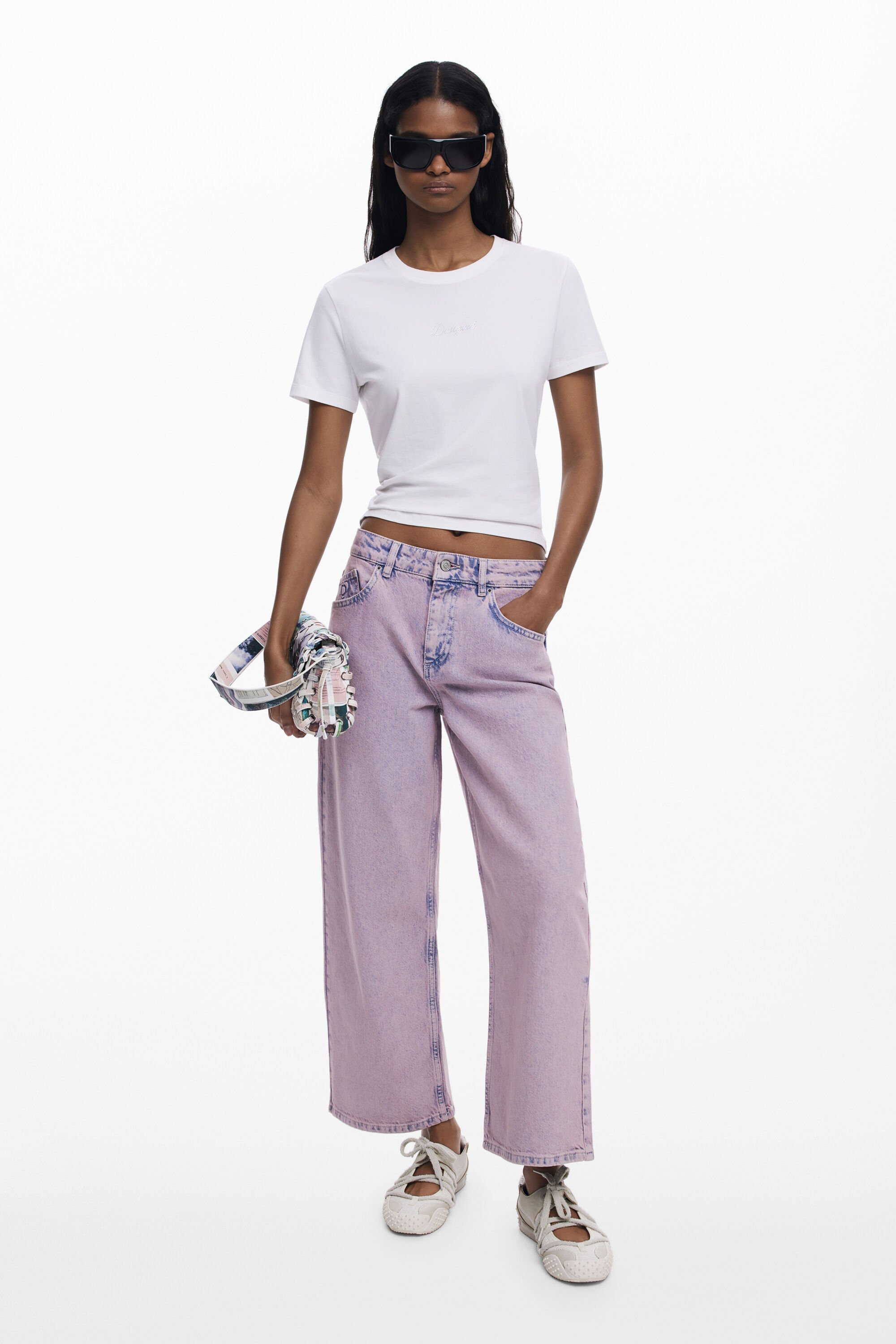 Pantalón culotte vaquero para mujer Desigual