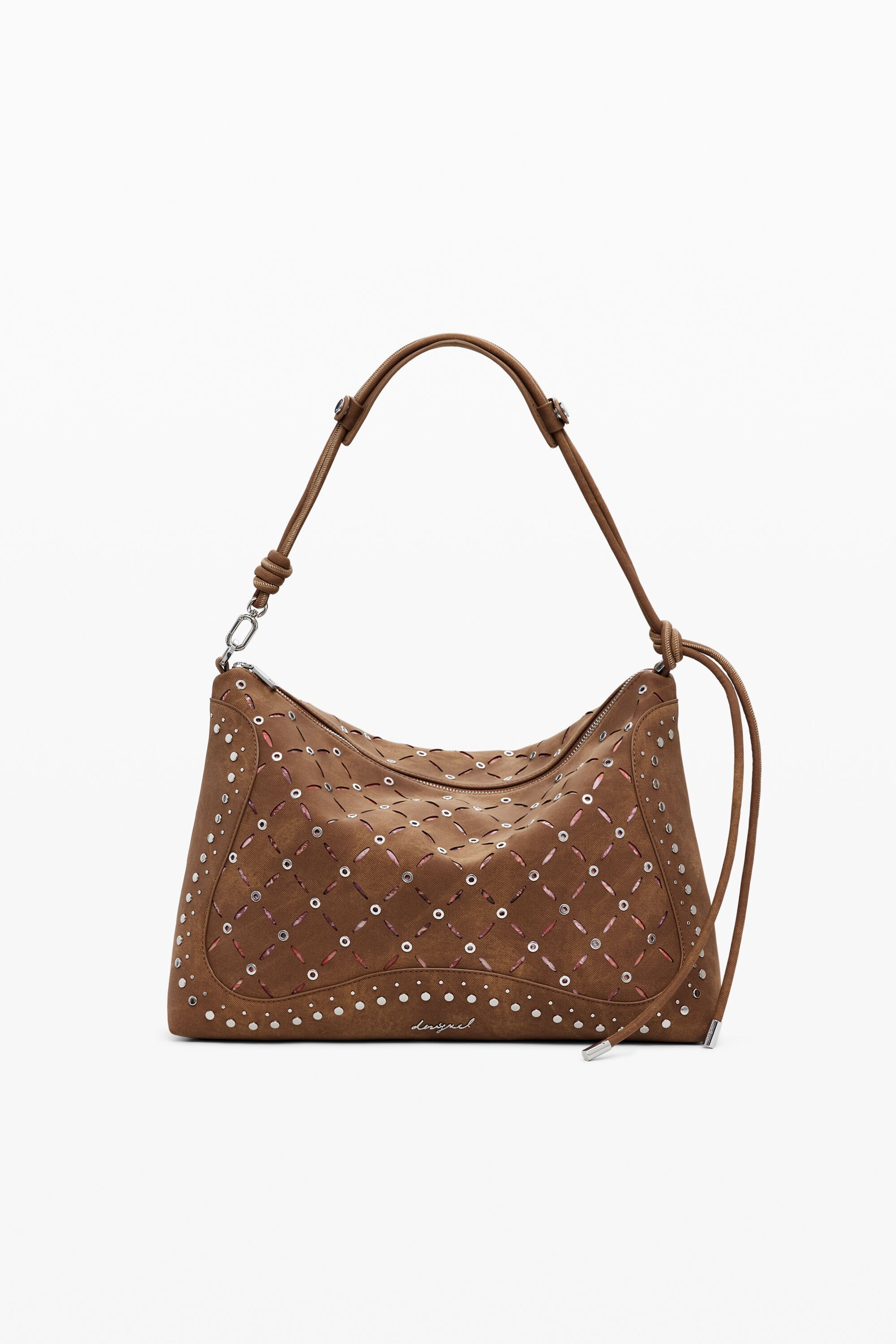 Desigual Bolso mediano troquelado de piel sintética para mujer
