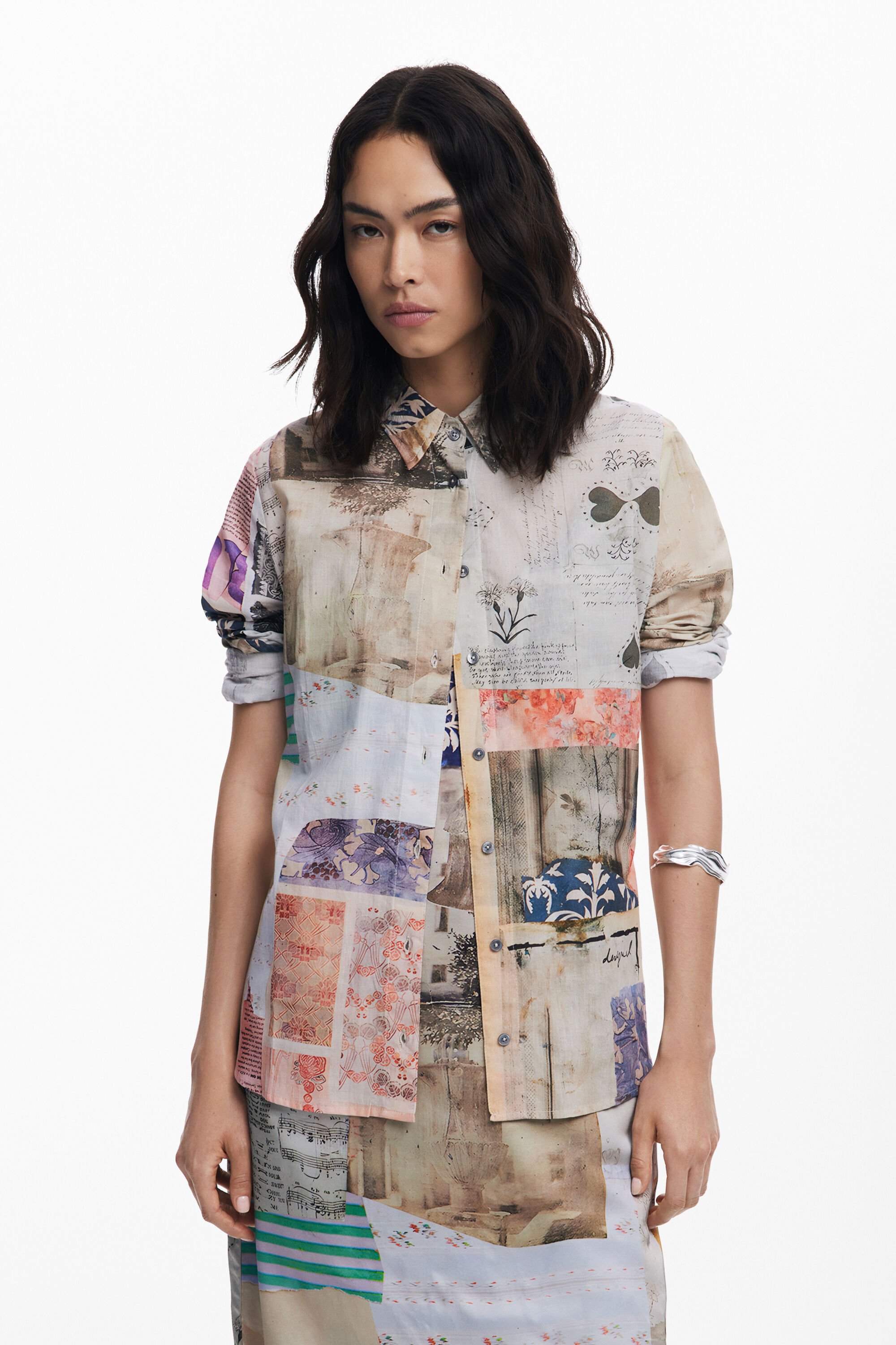 Camisa Postales Fe Hombre Desigual
