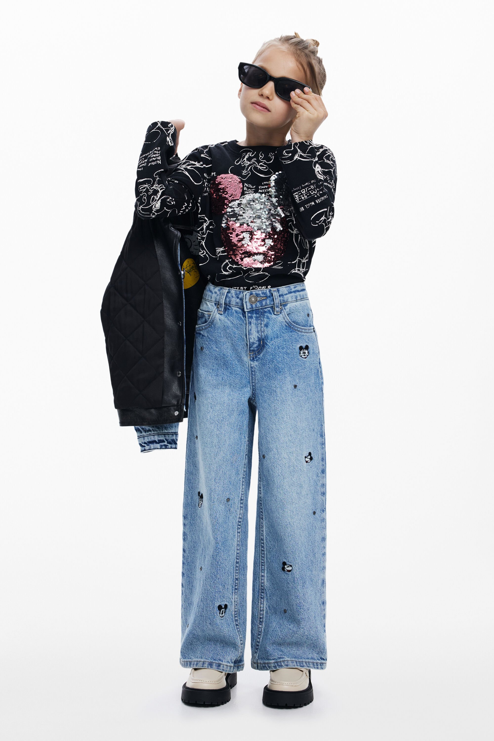 Camiseta Desigual Mickey con Lentejuelas