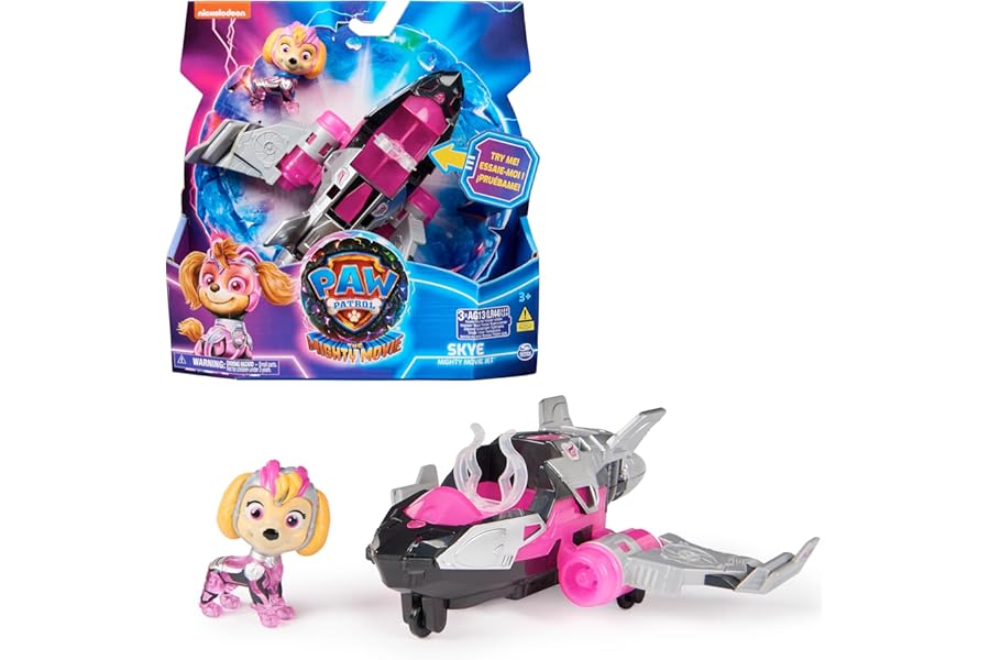 PATRULLA CANINA - Figura Skye y Avión de Juguete con Luces y Sonidos