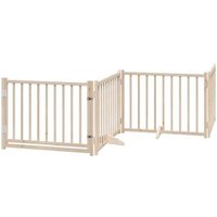 Puerta para perros plegable de madera de abeto Vidaxl 320 cm