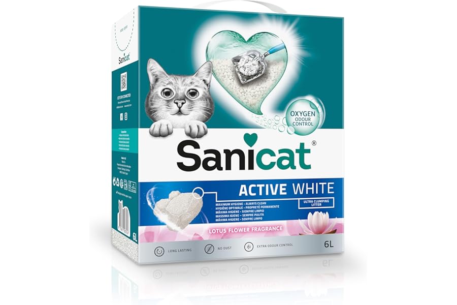 Sanicat Arena Aglomerante Active White con Flor de Loto