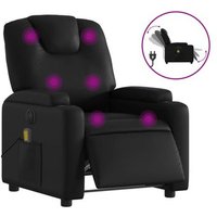 Sillón de Masaje Reclinable Eléctrico de Cuero Sintético