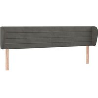 Cabecero De Terciopelo Gris Oscuro 163x23x78/88 Cm