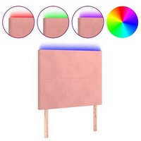 Cabecero con luces LED de terciopelo Cabecero con luces LED de terciopelo