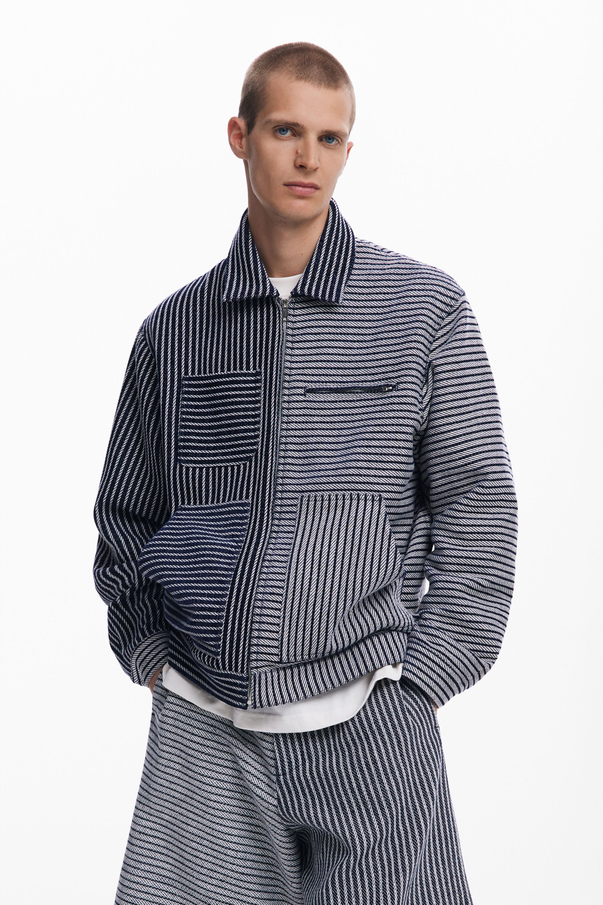Chaqueta estructurada rayas hombre Desigual