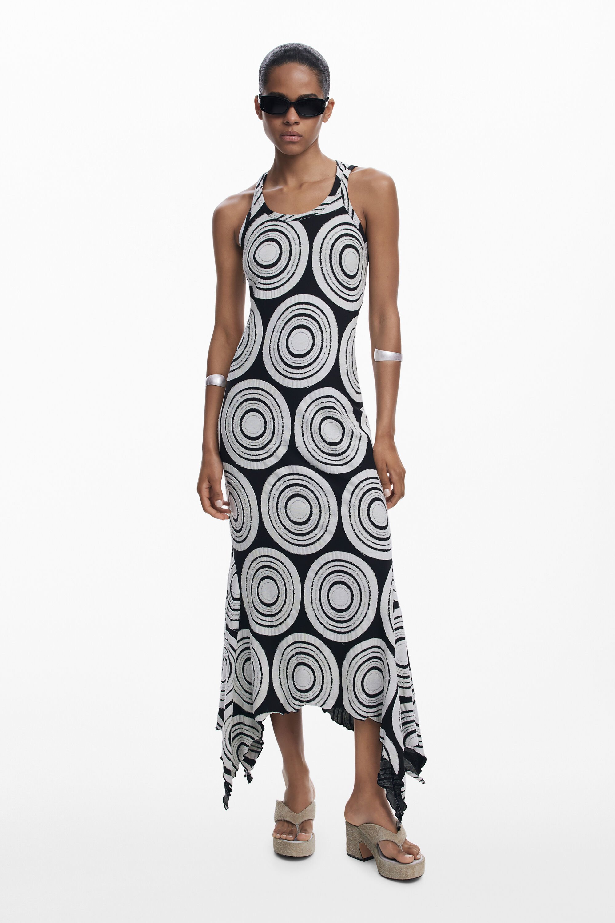 Vestido largo cut-out Desigual para mujer