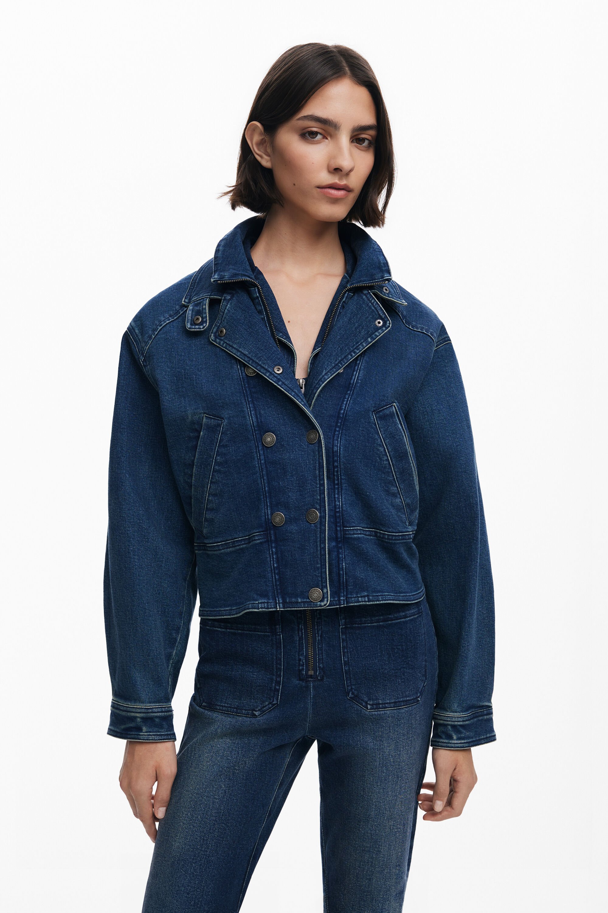 Chaqueta Vaquera Desigual Doble Cuello