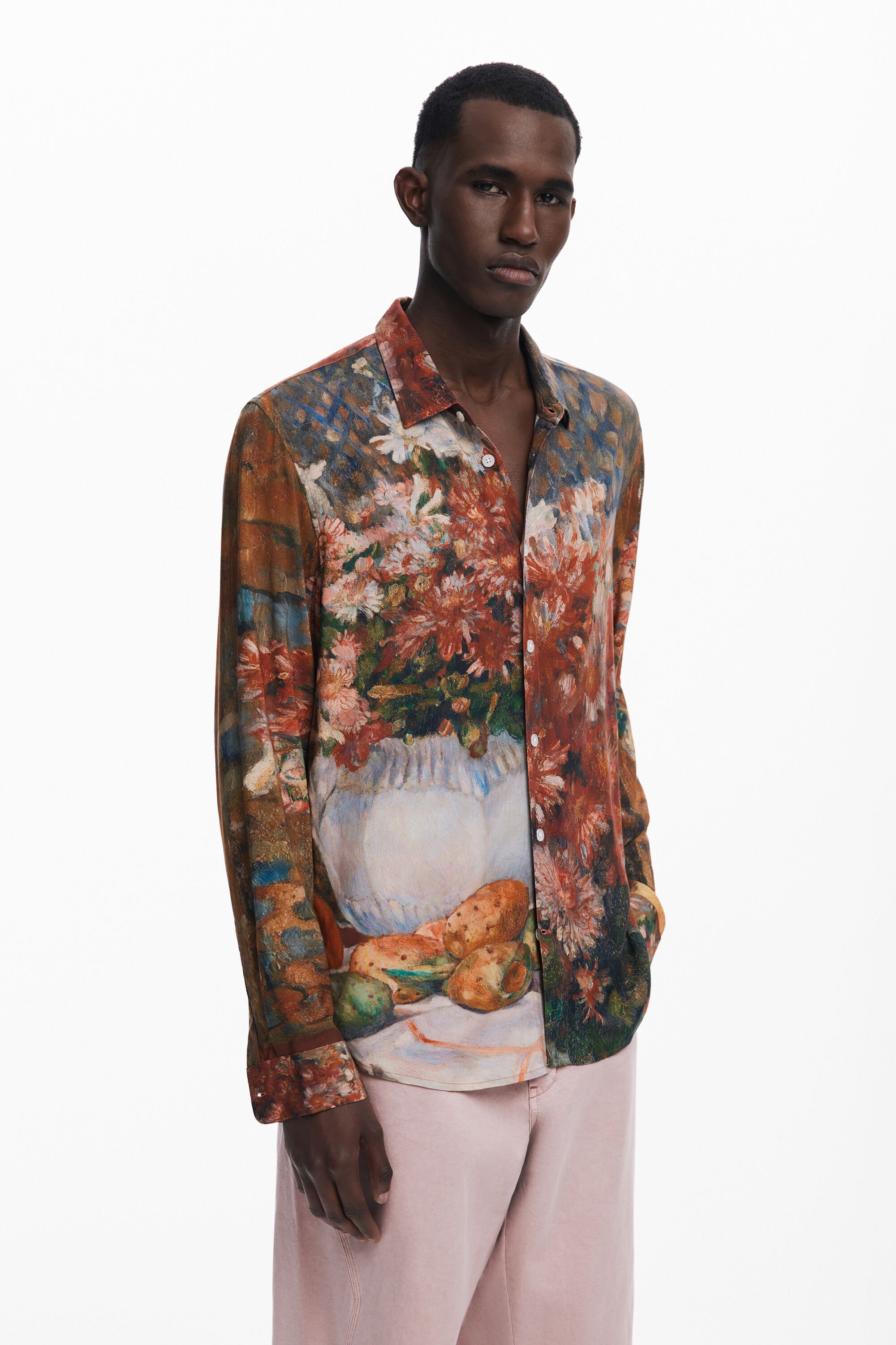 Camisa de manga larga a cuadros para hombre Desigual