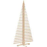 Árbol de Navidad de Madera Maciza Pino 210 cm