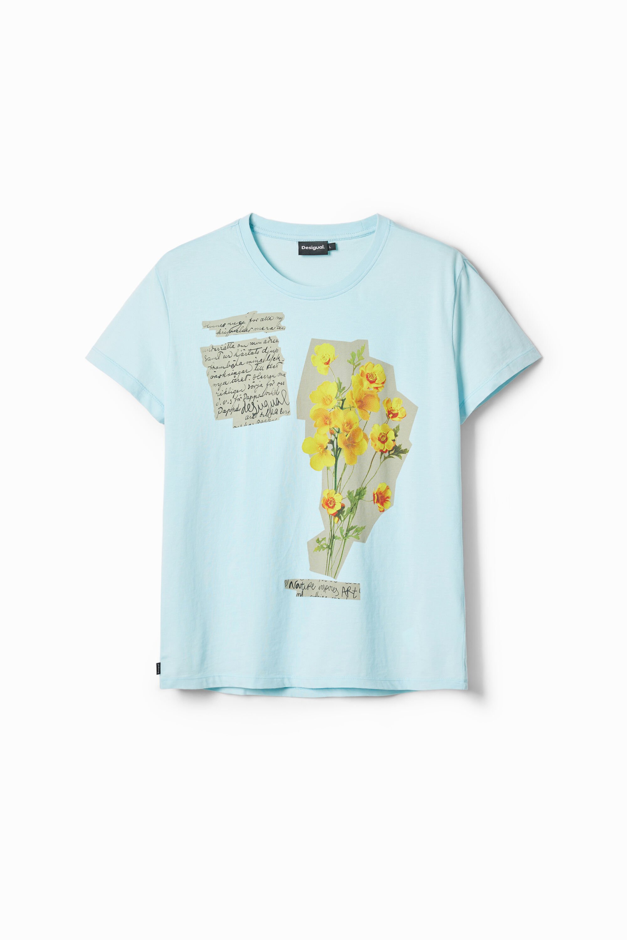 Camiseta Desigual parches flores fe hombre