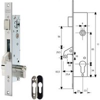 Cerradura Tesa 2240/20/3ni con Escudo de Seguridad E190