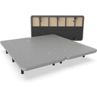 Base Tapizada 180x190 Cm Acero Nalui Gris