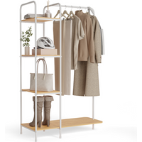 Perchero Burro Resistente Con Zapatero Newlux Hangy Wood