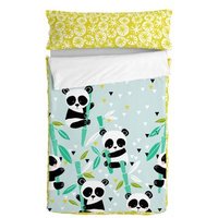 Saco Nórdico 100% Algodón Panda Garden Blue 90x200 Cm