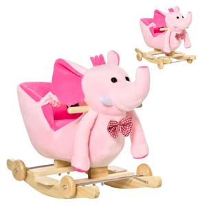 Elefante balancín con ruedas Homcom