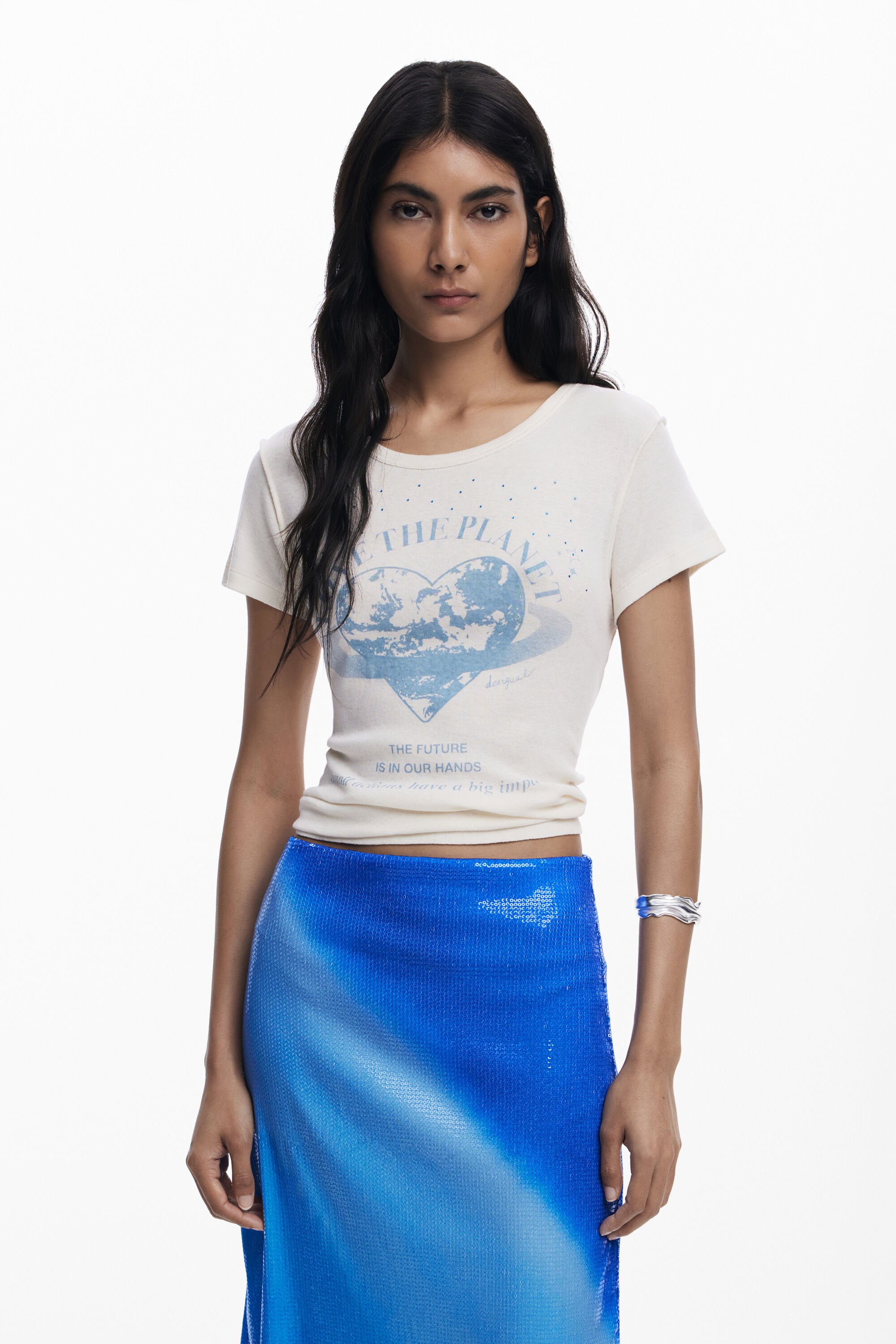 Camiseta "Love the planet" Desigual para Mujer