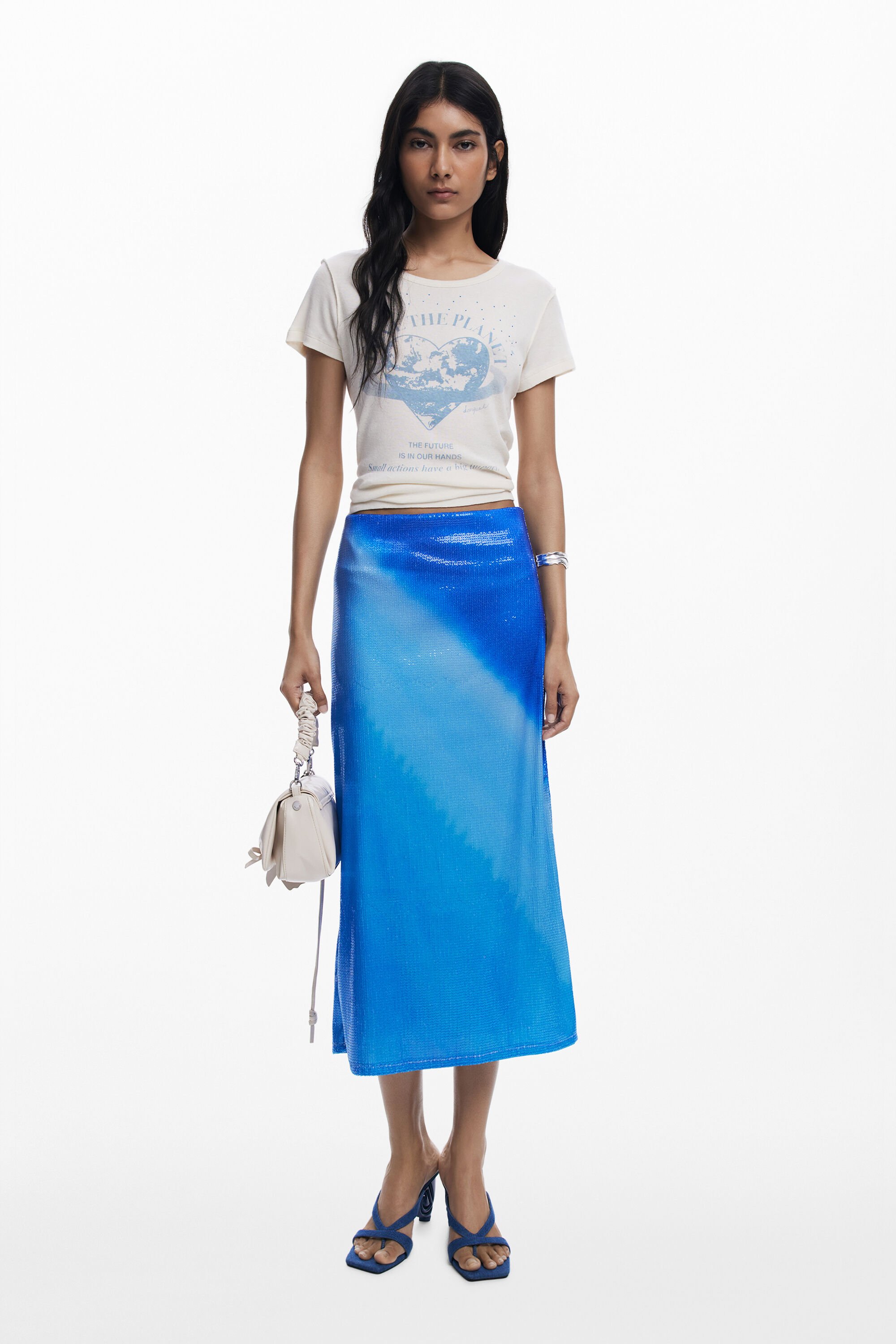 Falda midi Desigual Tie-Dye Falda midi Desigual Tie-Dye