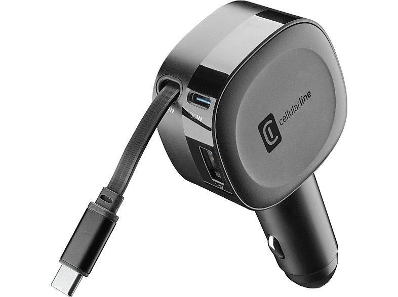 Cargador Coche Cellularline ROLL 30W USB-C Negro