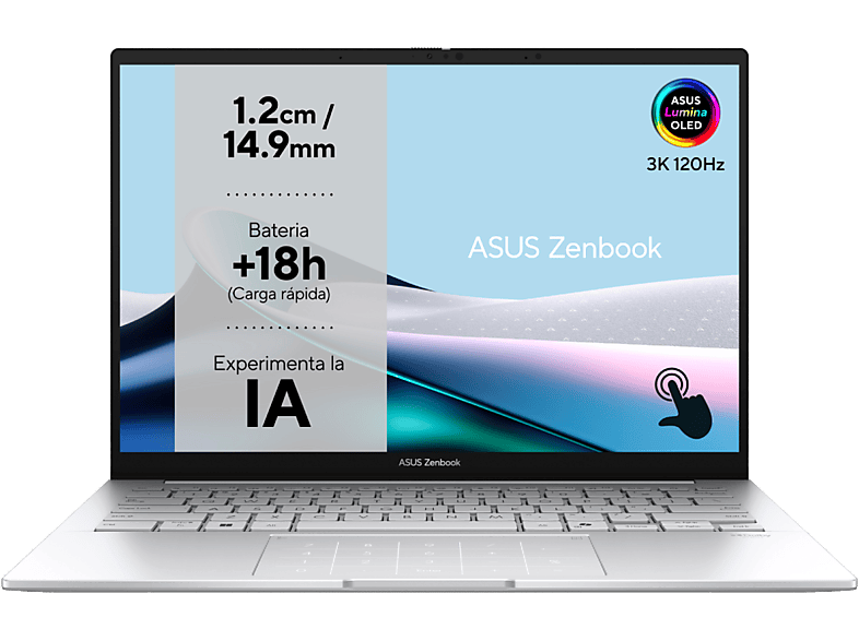 Portátil ASUS Zenbook 14 OLED UX3405CA-PZ195W Intel Core Ultra 9 32GB RAM 1TB SSD