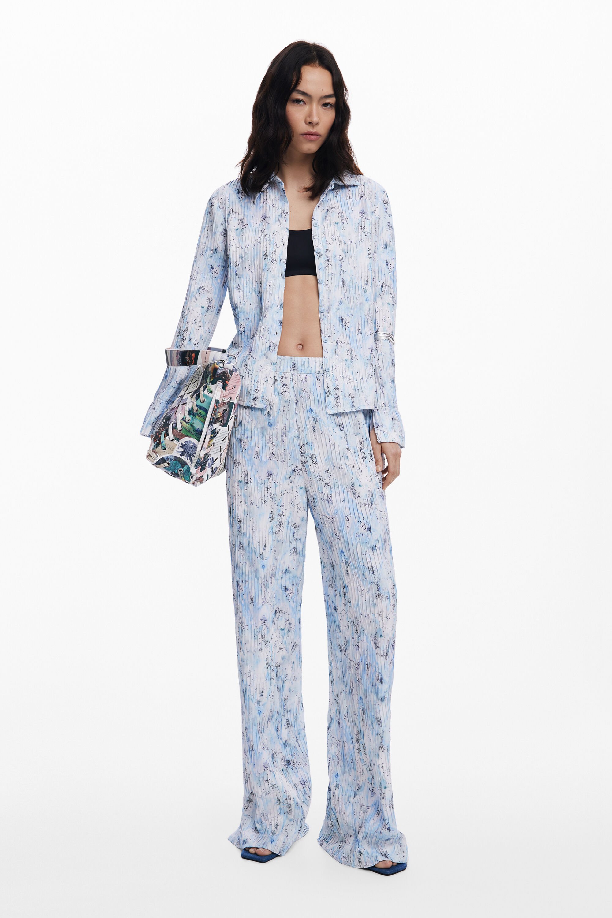 Desigual Pantalón largo plisado