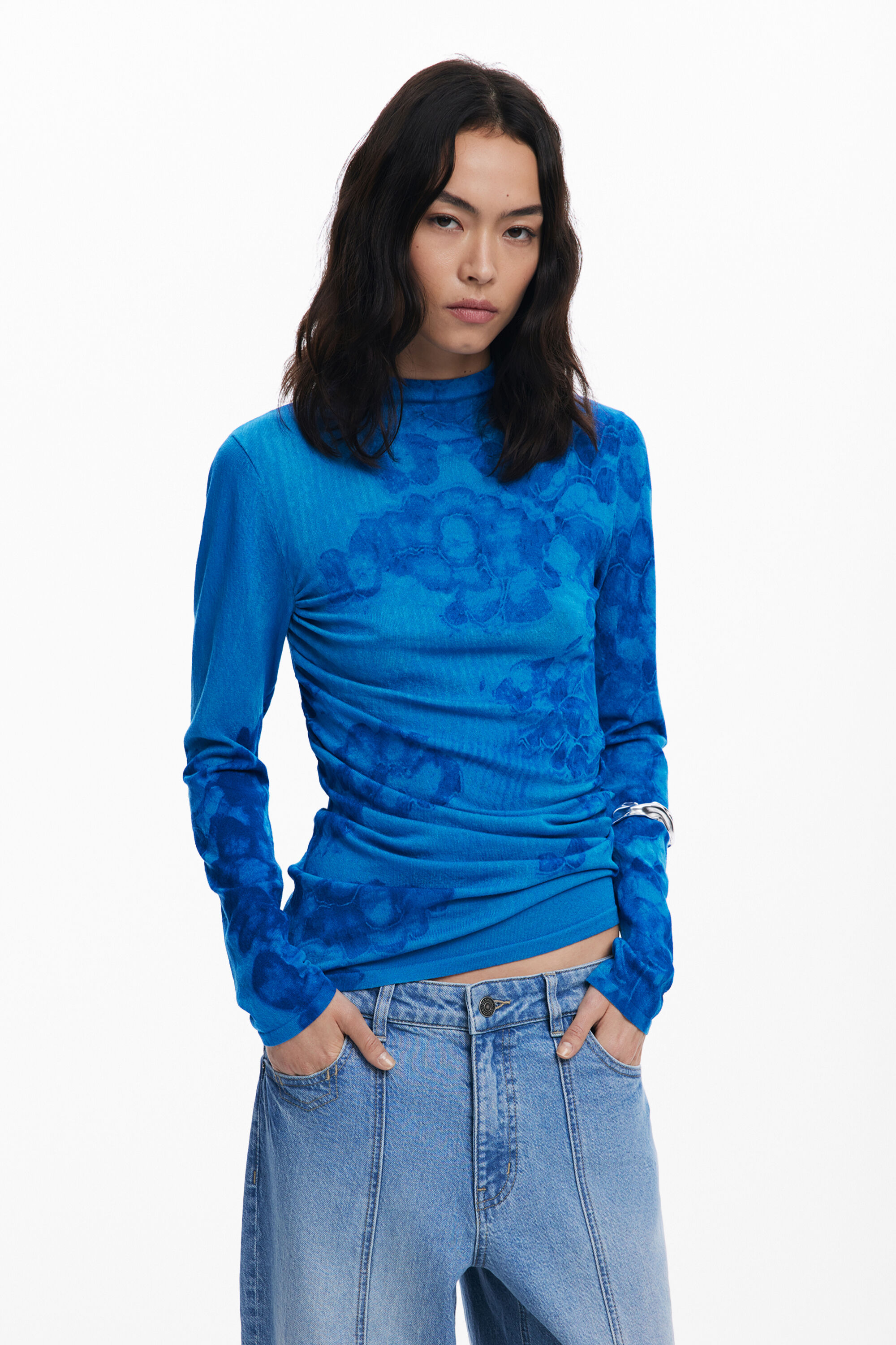 Jersey fino acuarela largo Desigual hombre
