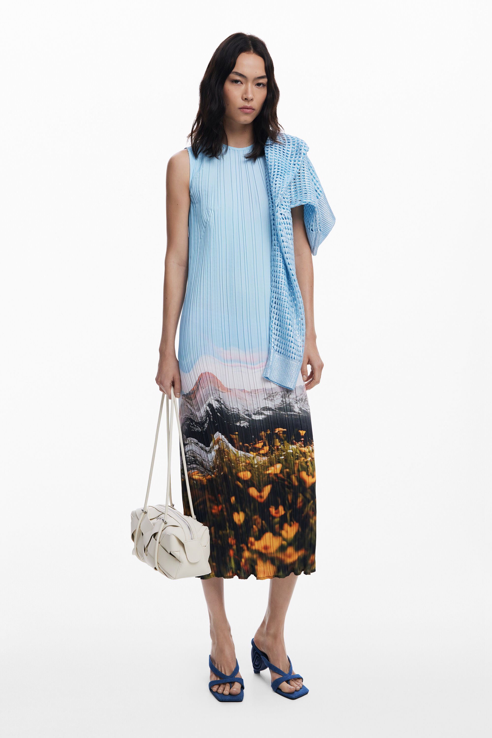 Vestido Plisado Paisaje
